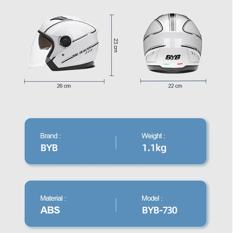 Casco Doble Visor Abierto