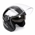 Casco Doble Visor Abierto byb730 negro brillante tailg