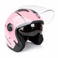 Casco Doble Visor Abierto byb730 rosado tailg