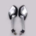 espejo retrovisor 8mm carcasa color plata xx