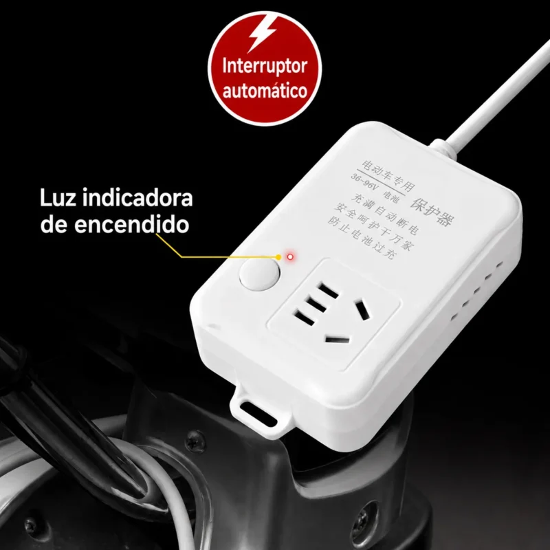 Interruptor Automático para cargador de motos eléctricas luz