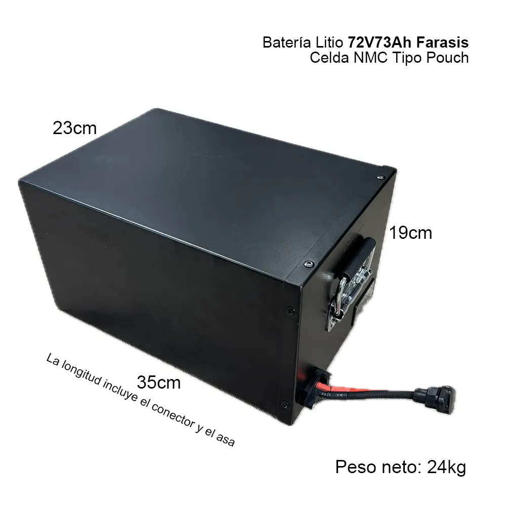 Batería de Litio 72V73Ah Farasis dimensiones