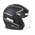 Casco Doble Visor Abierto byb730 negro mate lateral