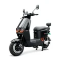 bicimoto negra con batería de litio extraíble
